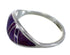 Silver Magenta Turquoise Inlay Ring Size 6-1/4 AX88715